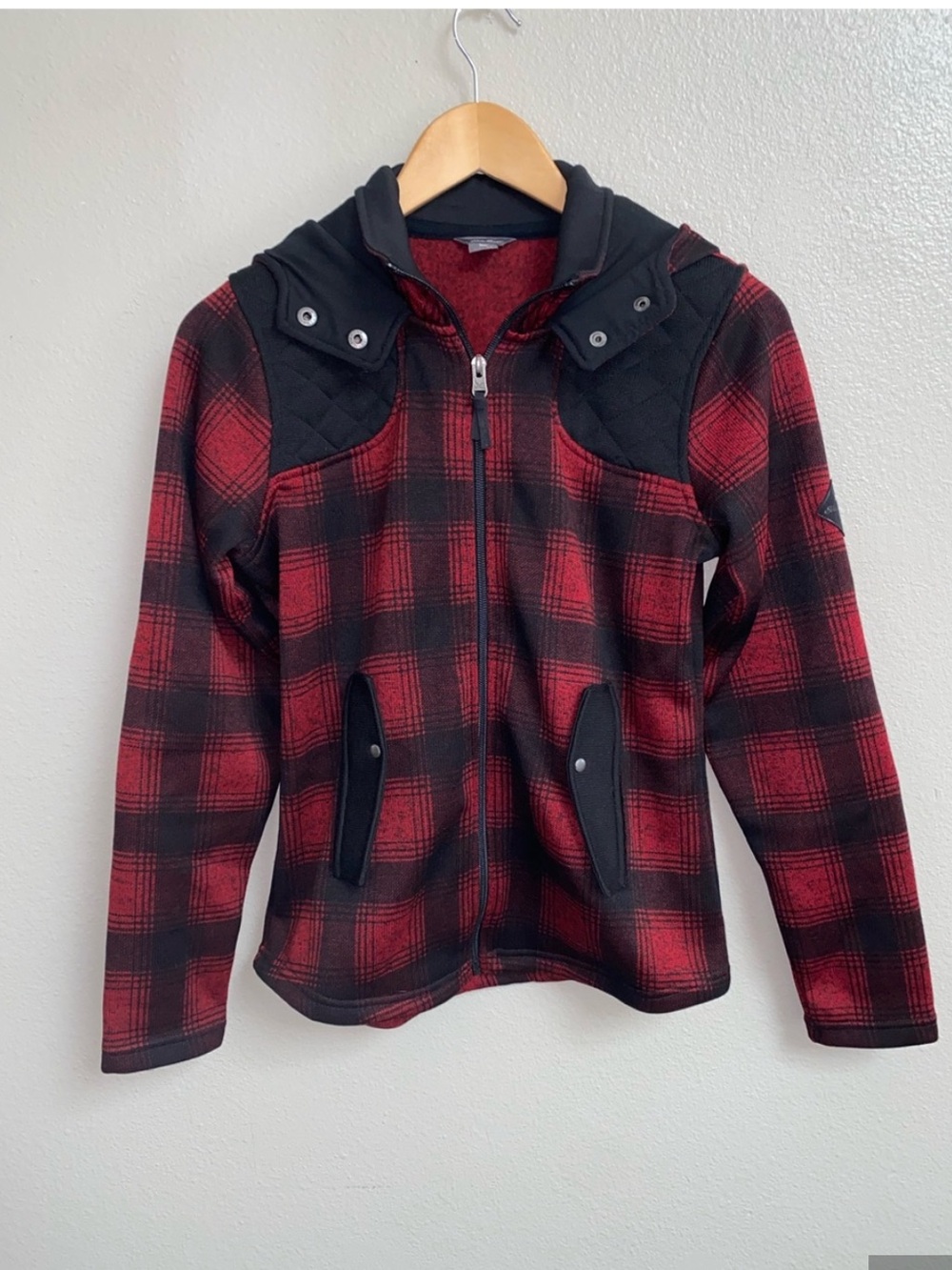 Eddie Bauer Plaid Full Zip Sweater Jacket Red Black Size
XS Cabincore